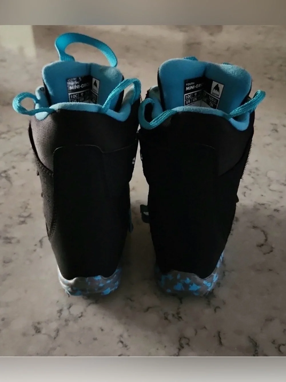 Burton Kids Black and Teal Winter Boots